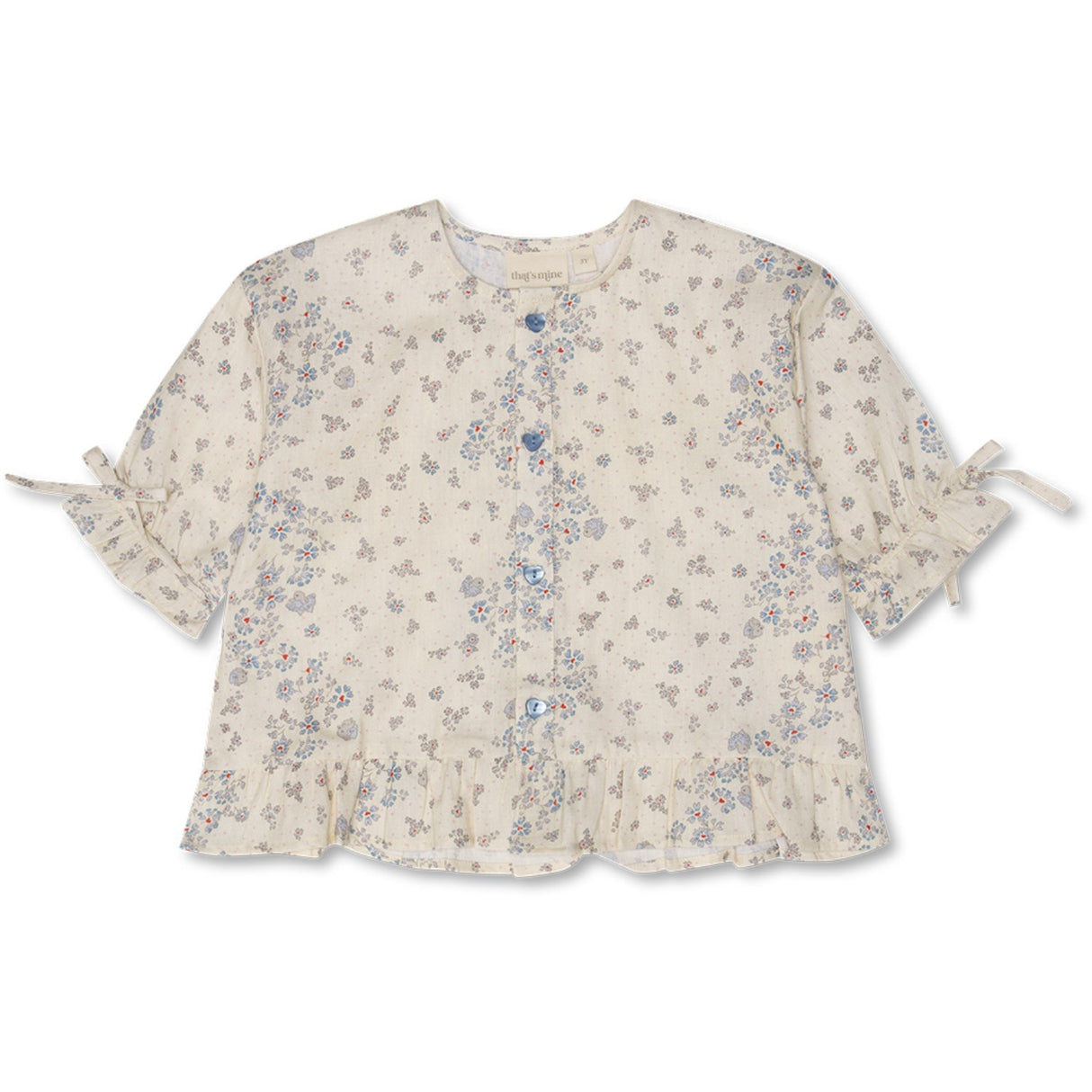 That's Mine Sprinkles Hearts Yellow Carmen Skjorte