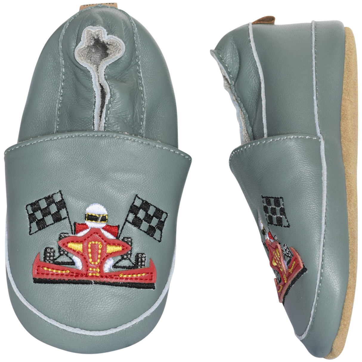 MELTON Trellis Go-cart leather slippers