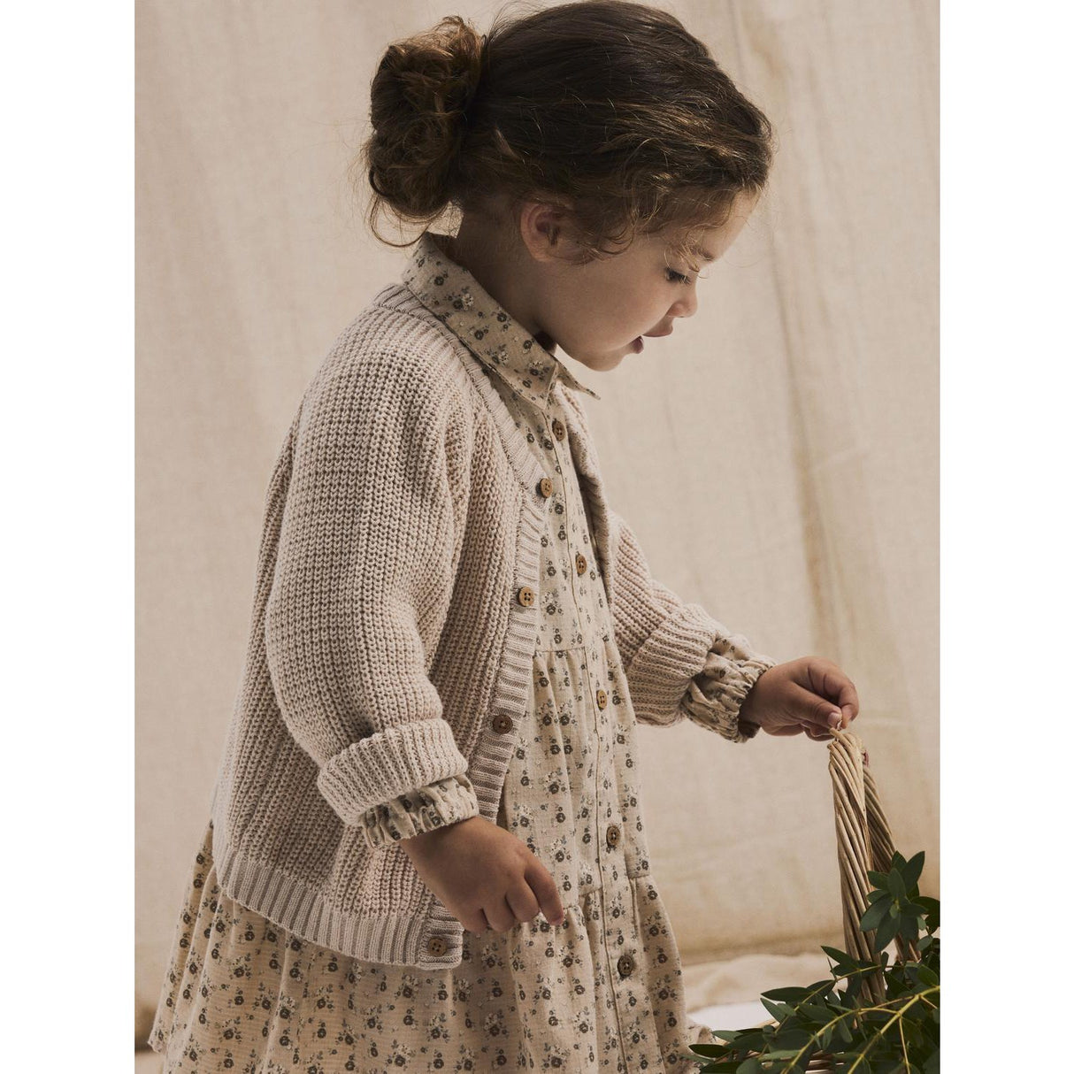 Lil'Atelier Sheer Bliss Emlen Lin Strik Cardigan Noos