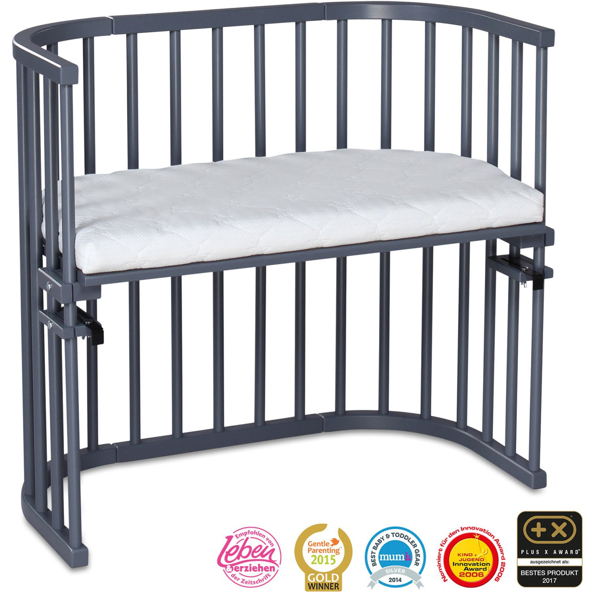 babybay® Grey Varnished Original Co-Sleeper
