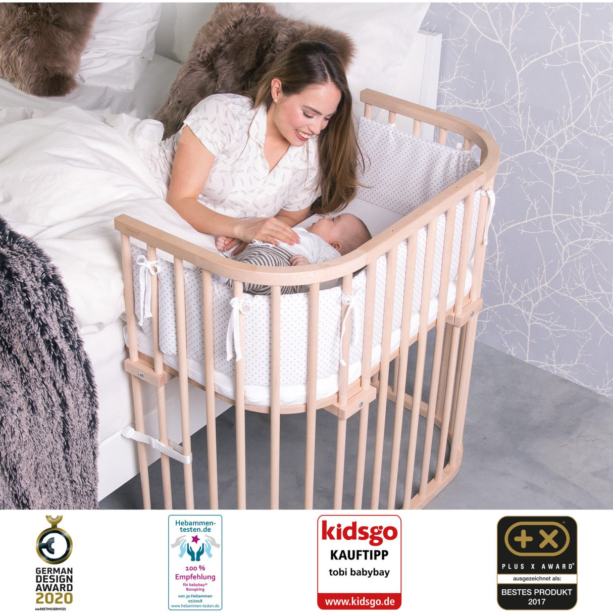 babybay ® Natural Ubehandlet Boxspring Co-Sleeper