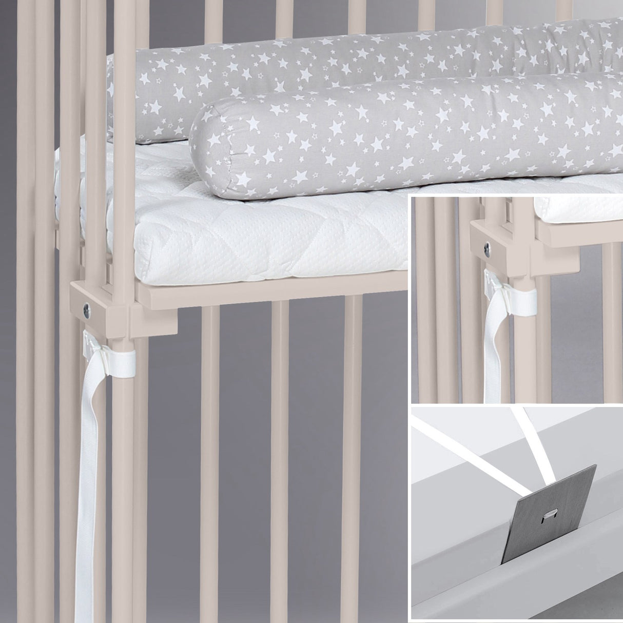 babybay® Beige Varnished Boxspring Xxl Co-Sleeper