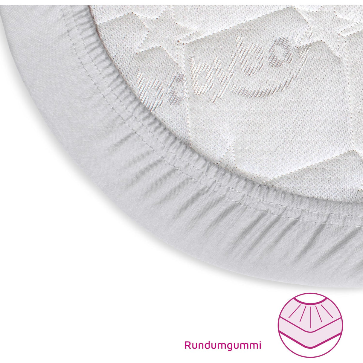 babybay® Soft Grey Jersey Cover Deluxe Lagen 2-Pak Original