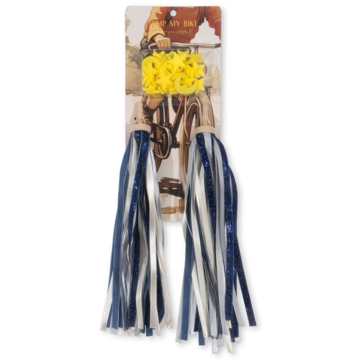 Konges Sløjd Dark Blue Glitter Cykel Streamers And Perler