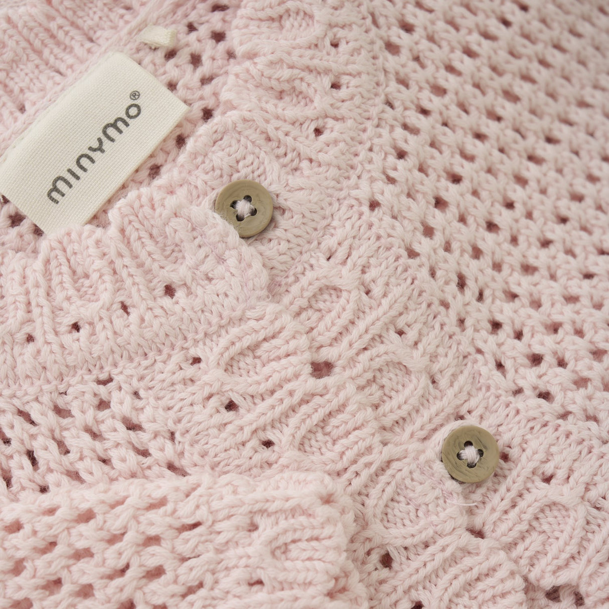 Minymo Pink Dogwood Cardigan Strik