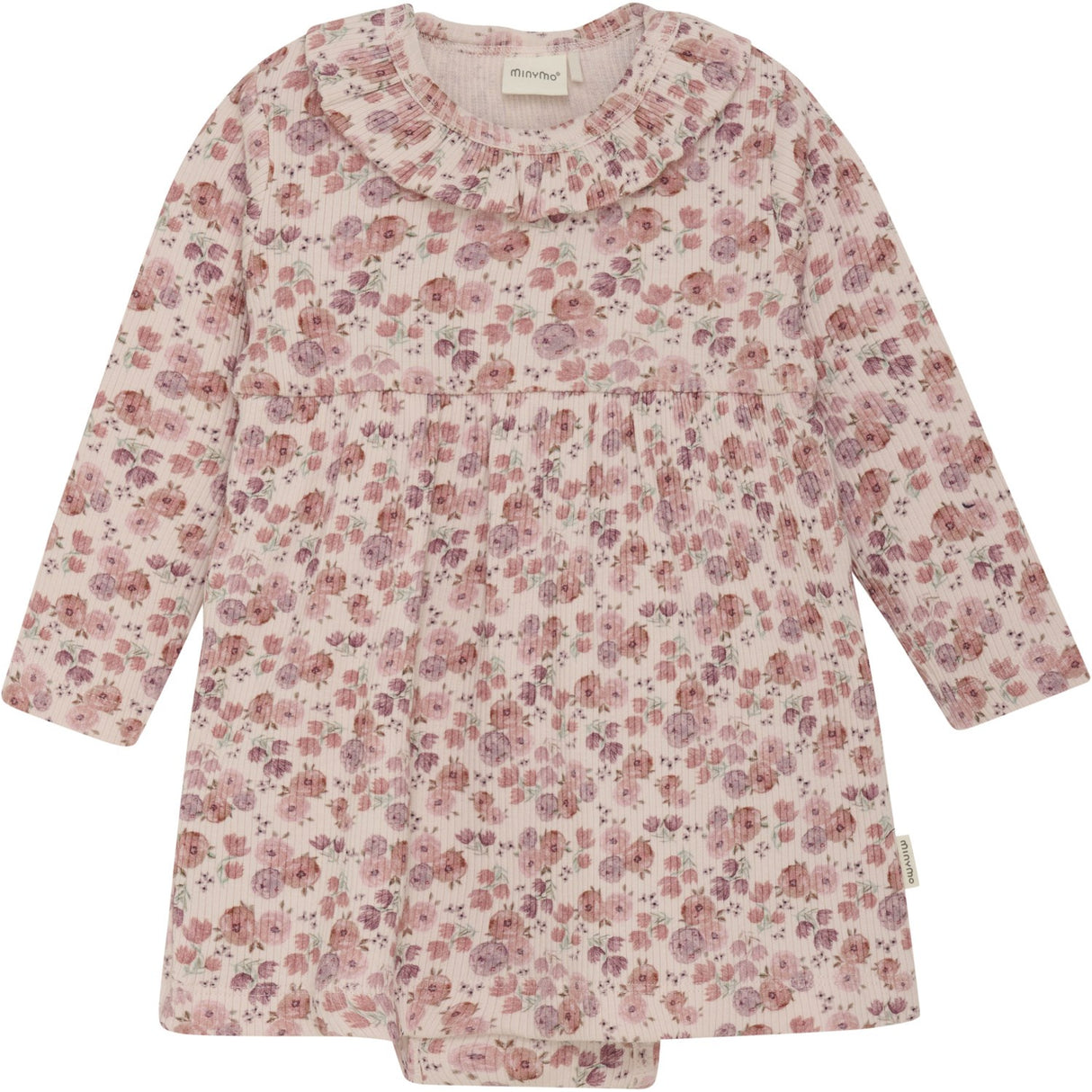 Minymo Peach Whip Kjole AOP Rib