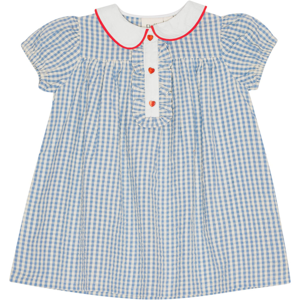 Flöss Blue/Soft White Gingham River Kjole