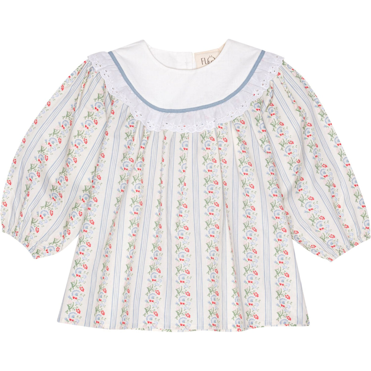 Flöss Soft white/Bright blue Abigail Kjole