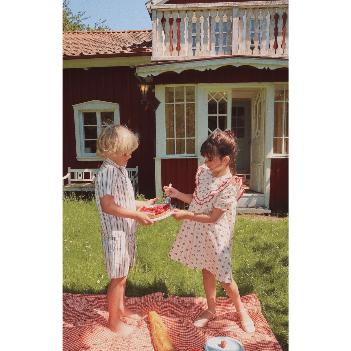 Flöss Soft White Berry Sofia Kjole