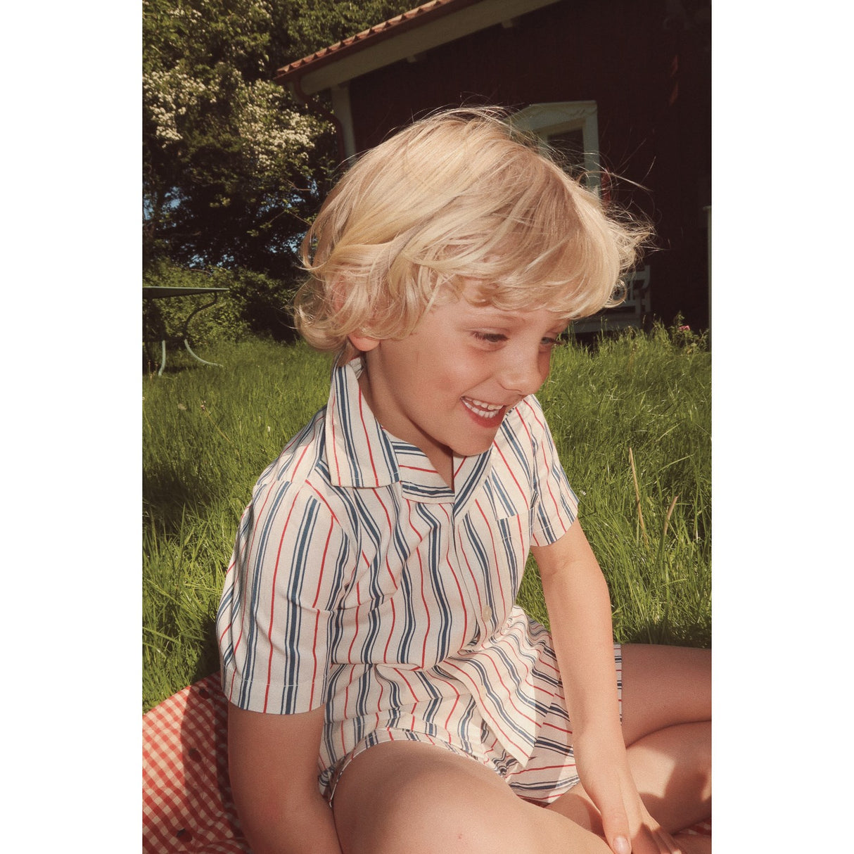 Flöss Red/Blue stripes Miles Skjorte