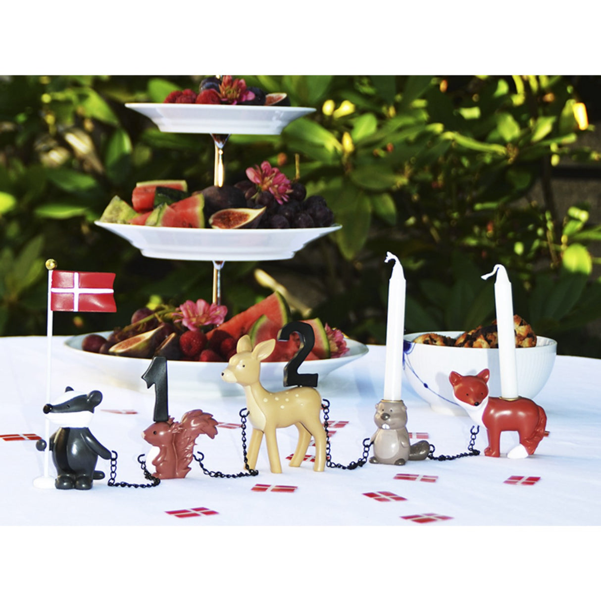 Kids by Friis Fødselsdagstog skovdyr m. 11 tal