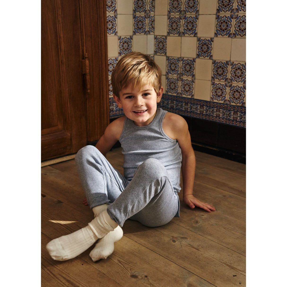 HOLMM Light Grey Philo Bomuld Leggings