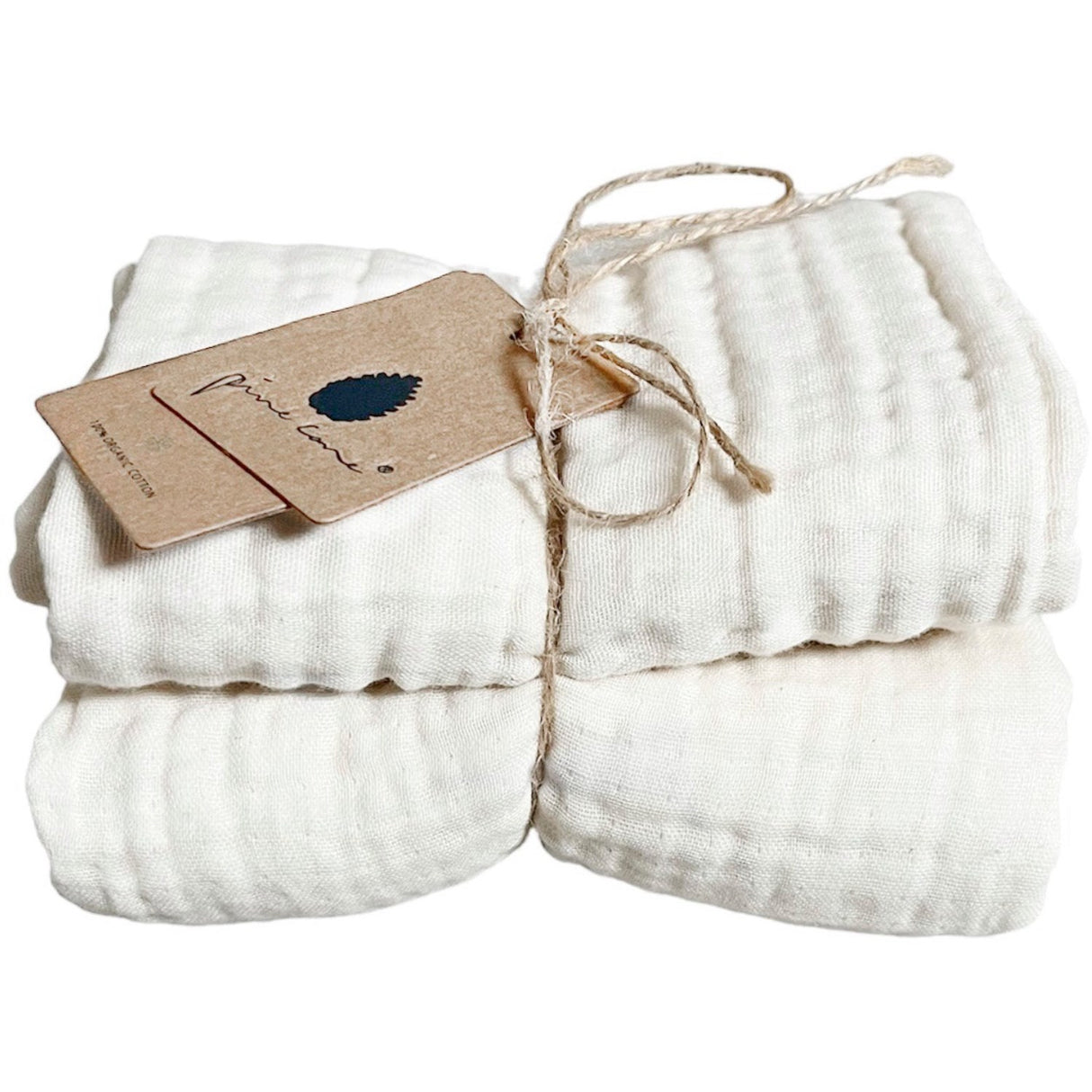 Pine Cone Cream Kadera Stofbleer 4-lagsMuslin 2-Pak