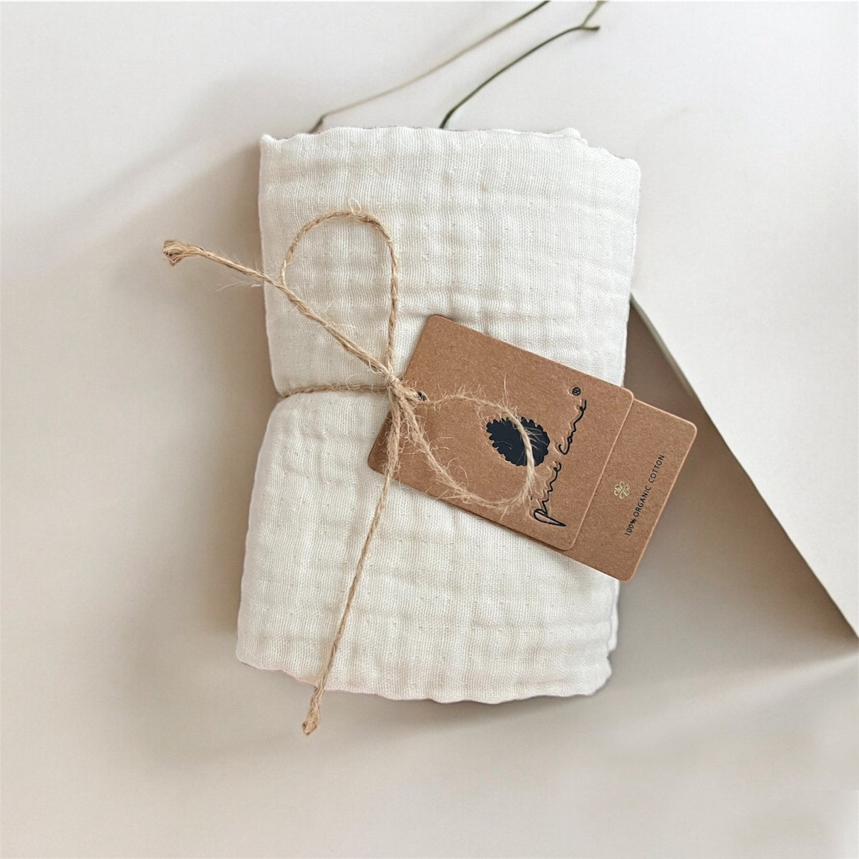 Pine Cone Cream Kadera Stofbleer 4-lagsMuslin 2-Pak