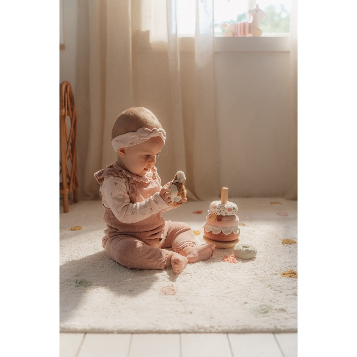 Little Dutch Fairy Garden Pink Stabel Ringe