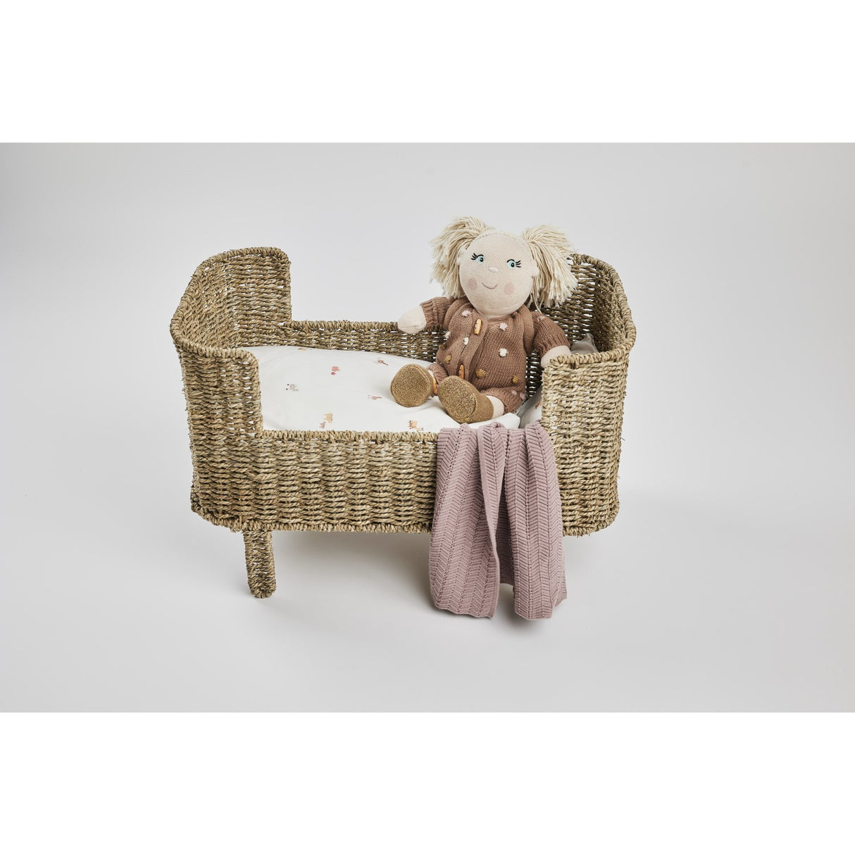 Smallstuff Pudder Dukketæppe Fishbone Strik