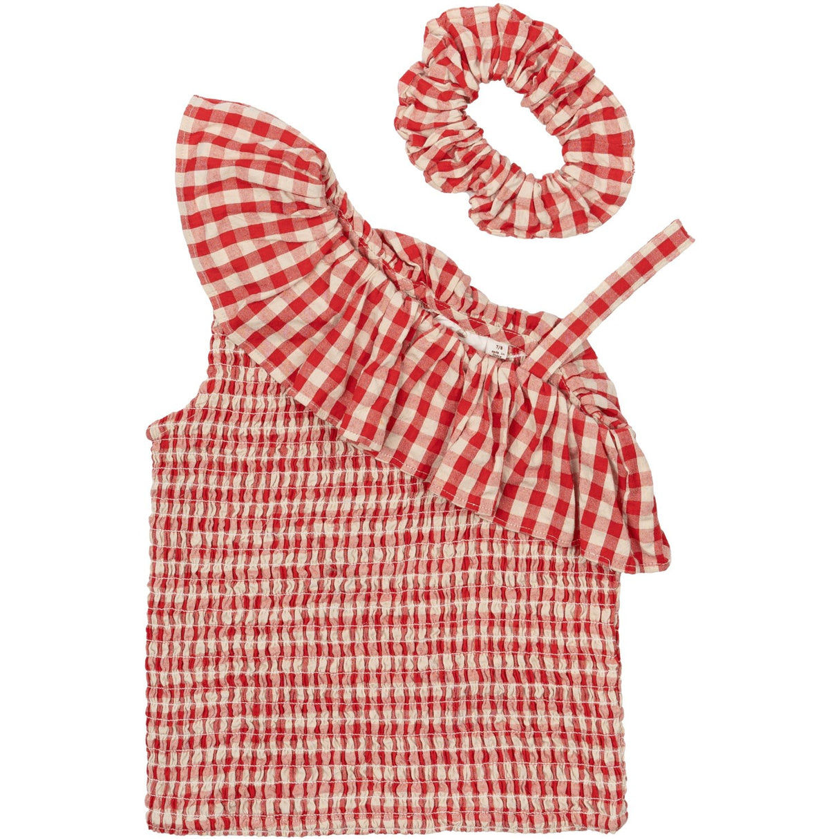 The New Poppy Red Check Nally Kort Top