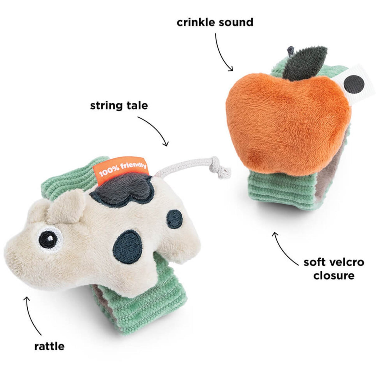 DonebyDeer Grøn Håndledsranglesæt 2 stk. Dotti