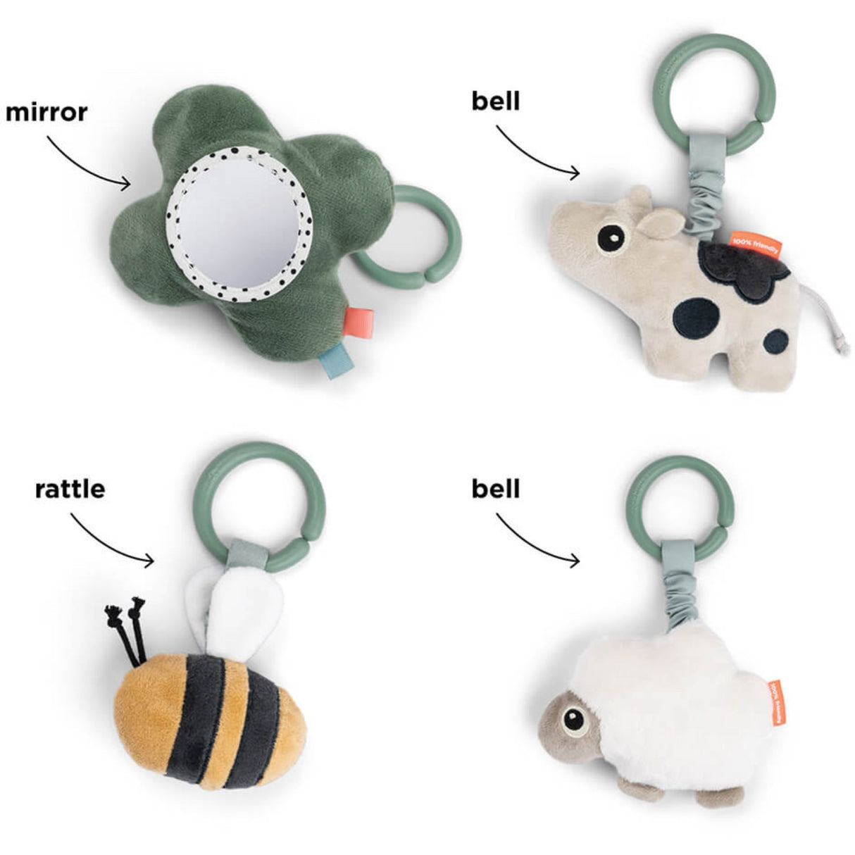 DonebyDeer Grøn Aktivitets Legetæppe Tiny farm