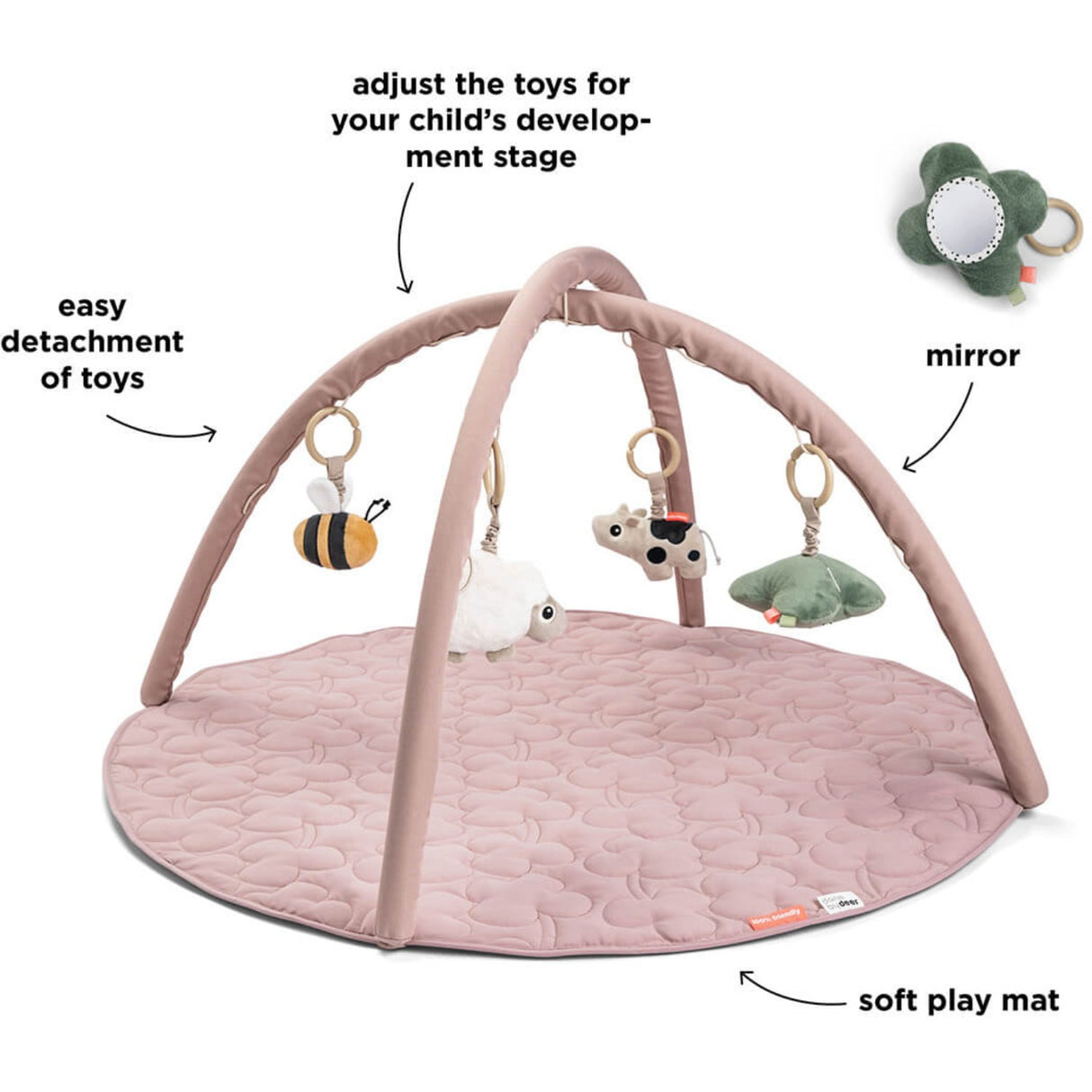 DonebyDeer Pudder Aktivitets Legetæppe Tiny farm