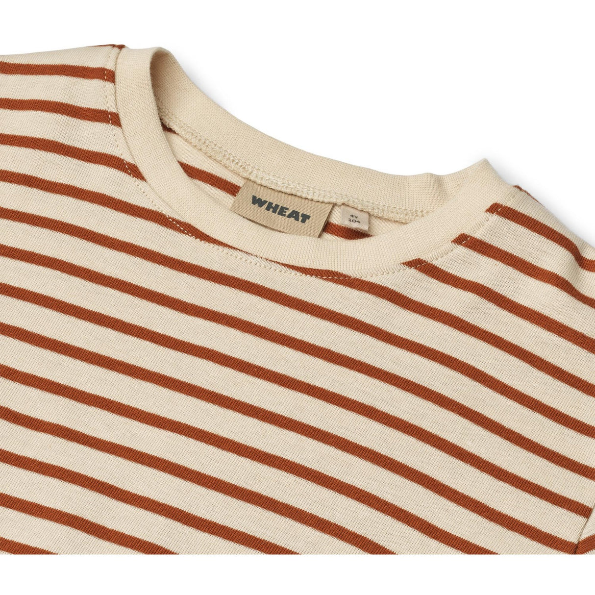 Wheat Warm Caramel Stripe T-shirt S/S Fabian