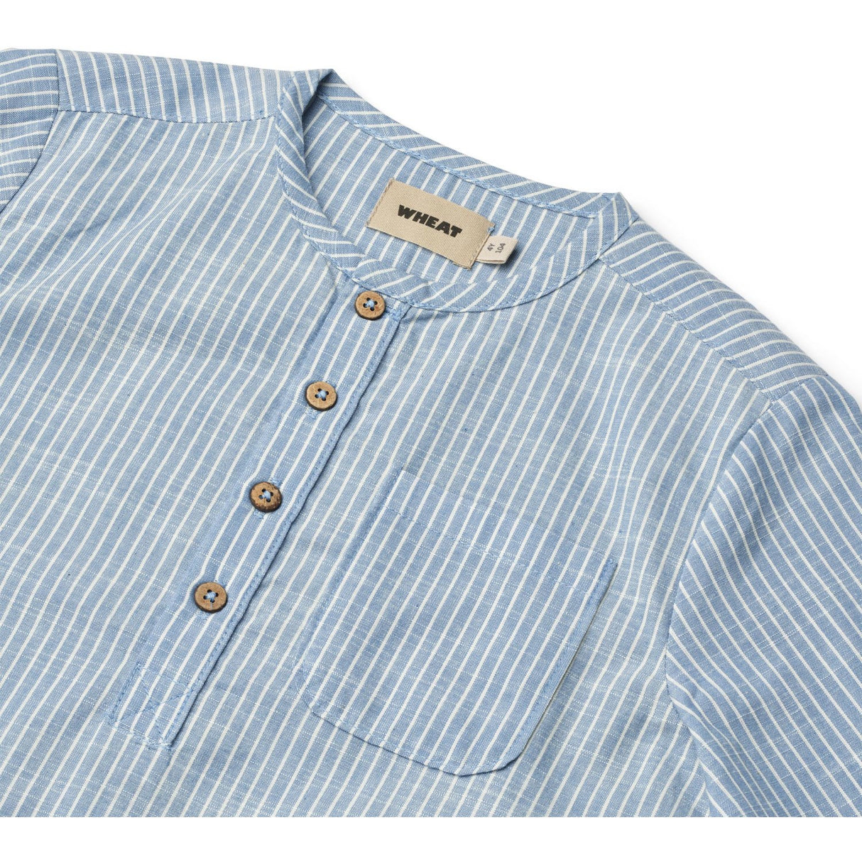 Wheat Blue Stripe Skjorte Bjørk