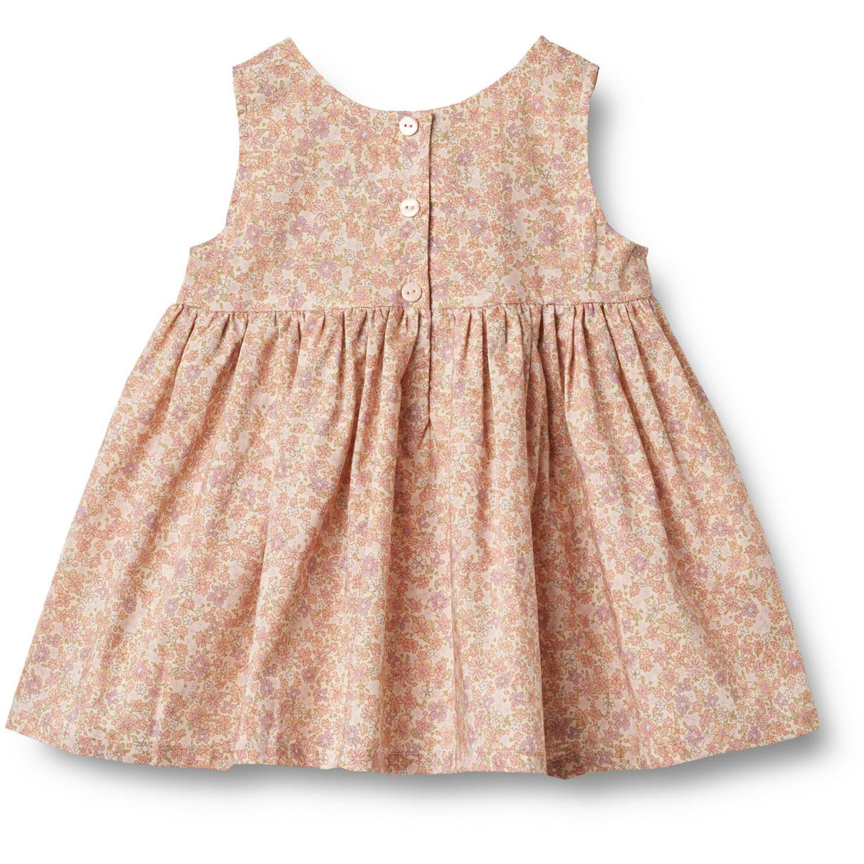 Wheat Lilac Flowers Pinafore Wrinkles Kjole Sienna