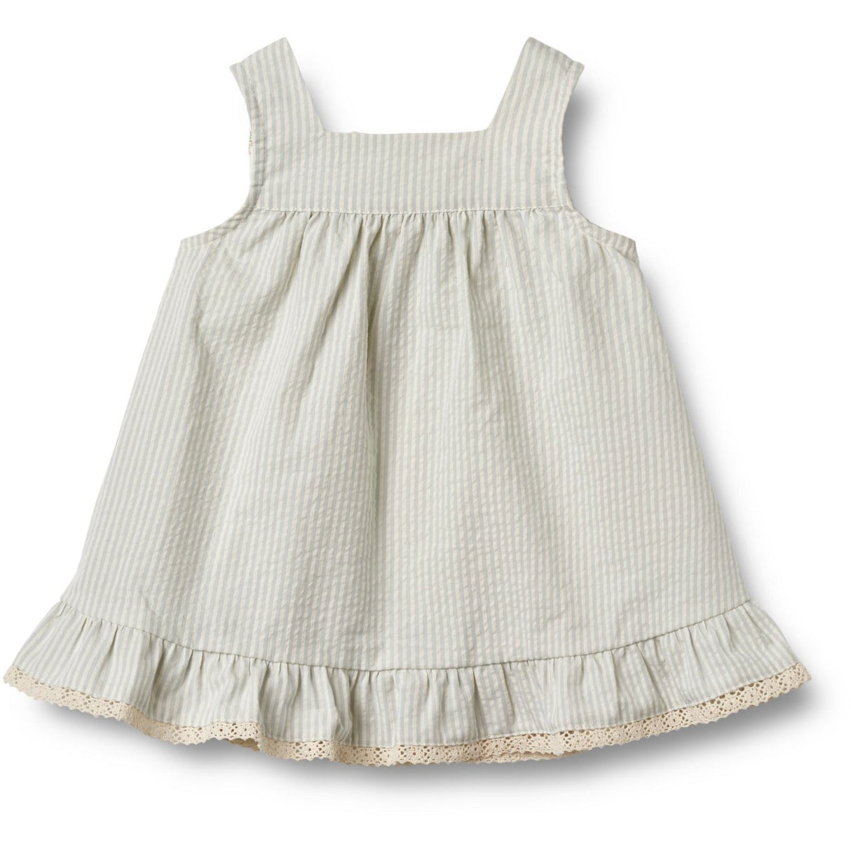 Wheat Summer Blue Stripe Kjole Ruffle Ayla