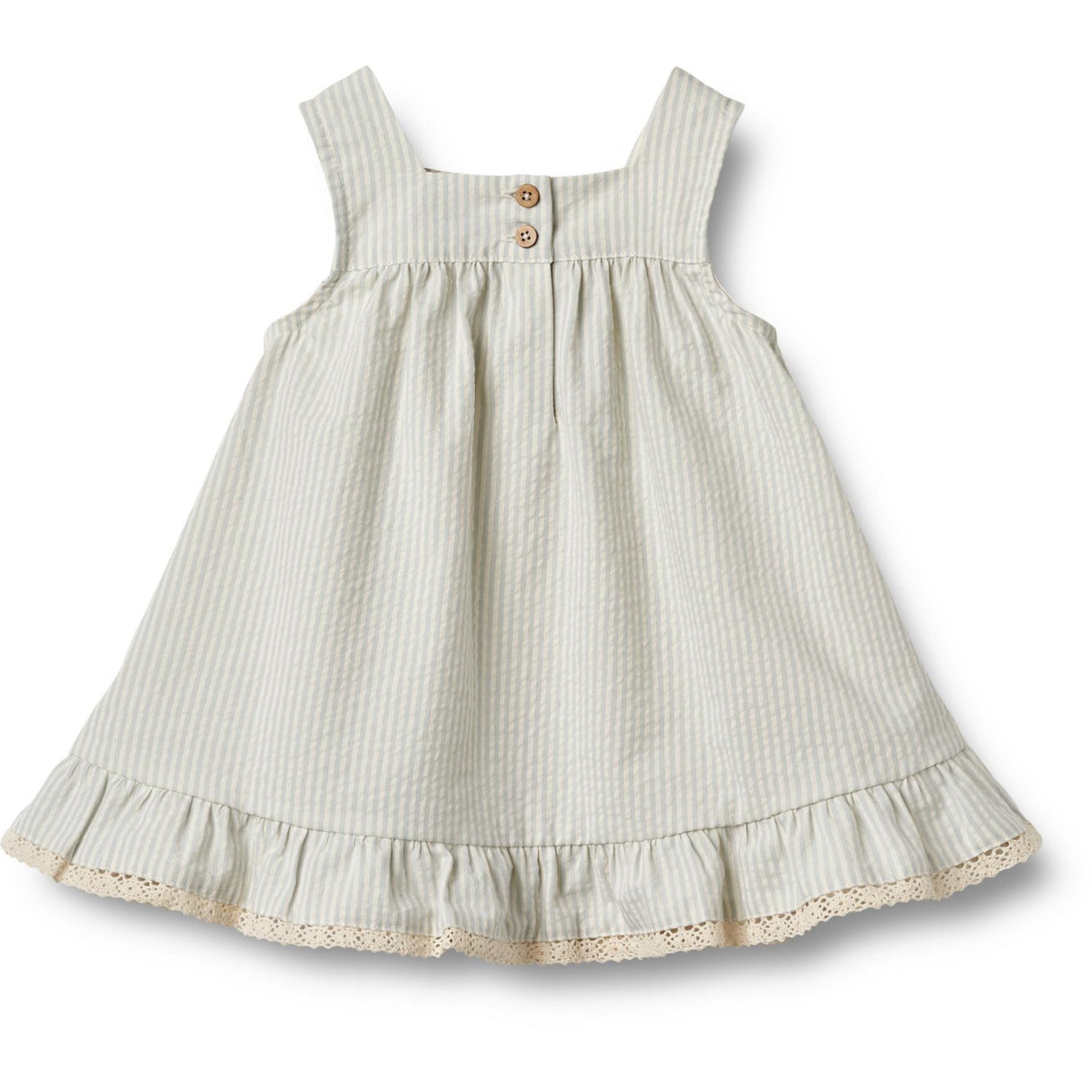 Wheat Summer Blue Stripe Kjole Ruffle Ayla