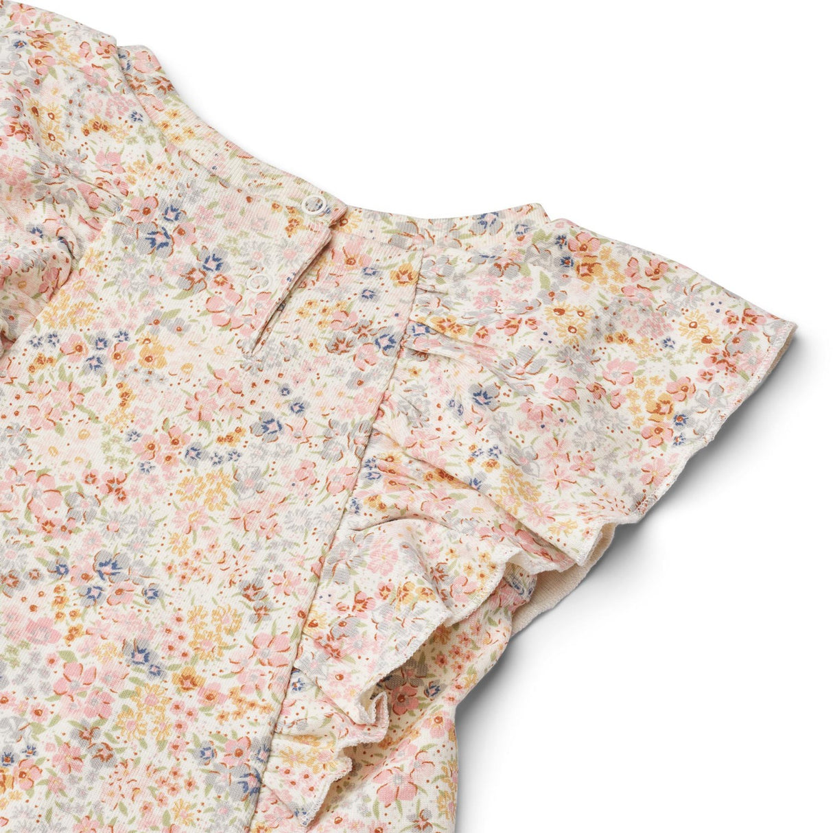 Wheat Bright Flowers Jersey Kjole Ruffle Shirley