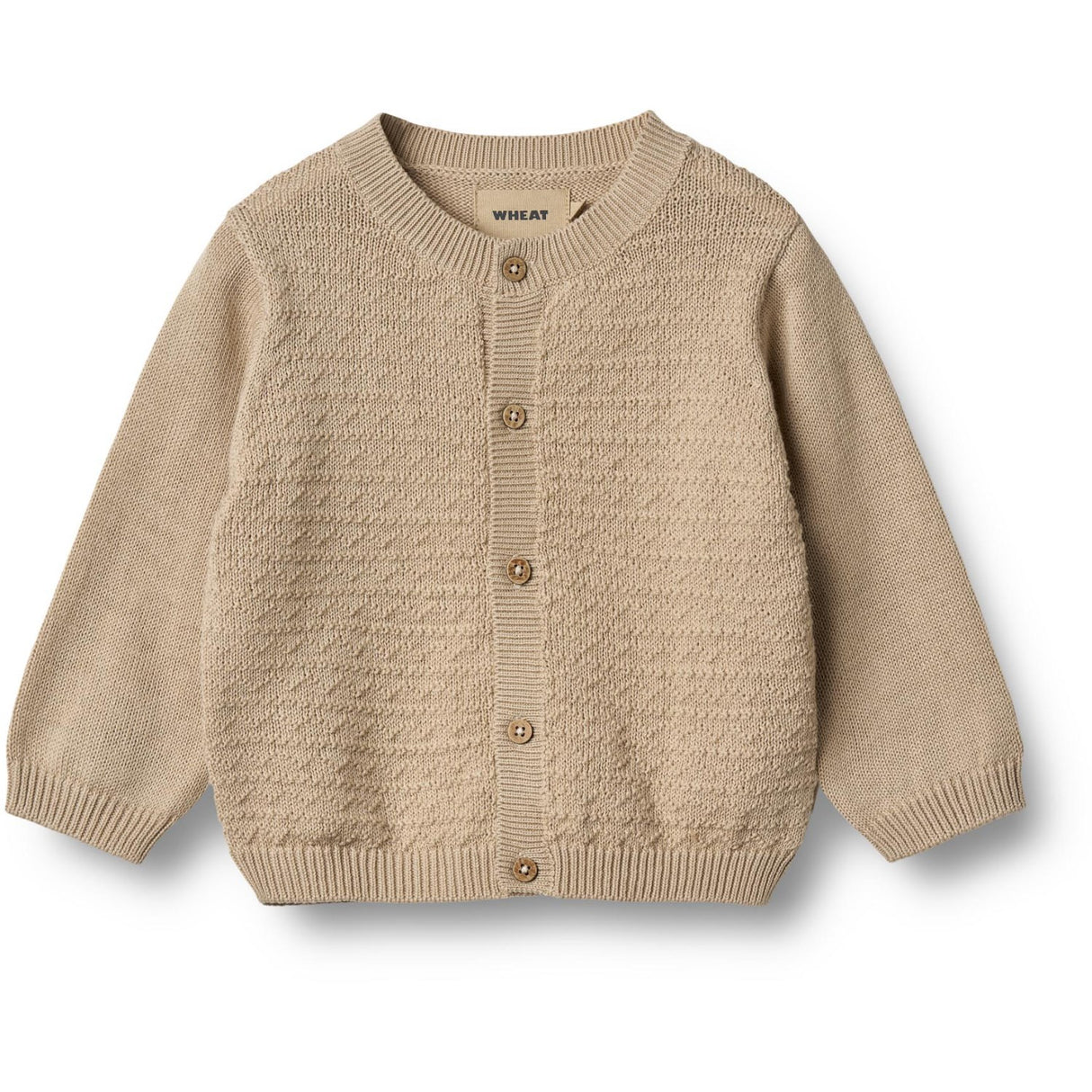 Wheat Soft Sand Strik Cardigan Bjørn