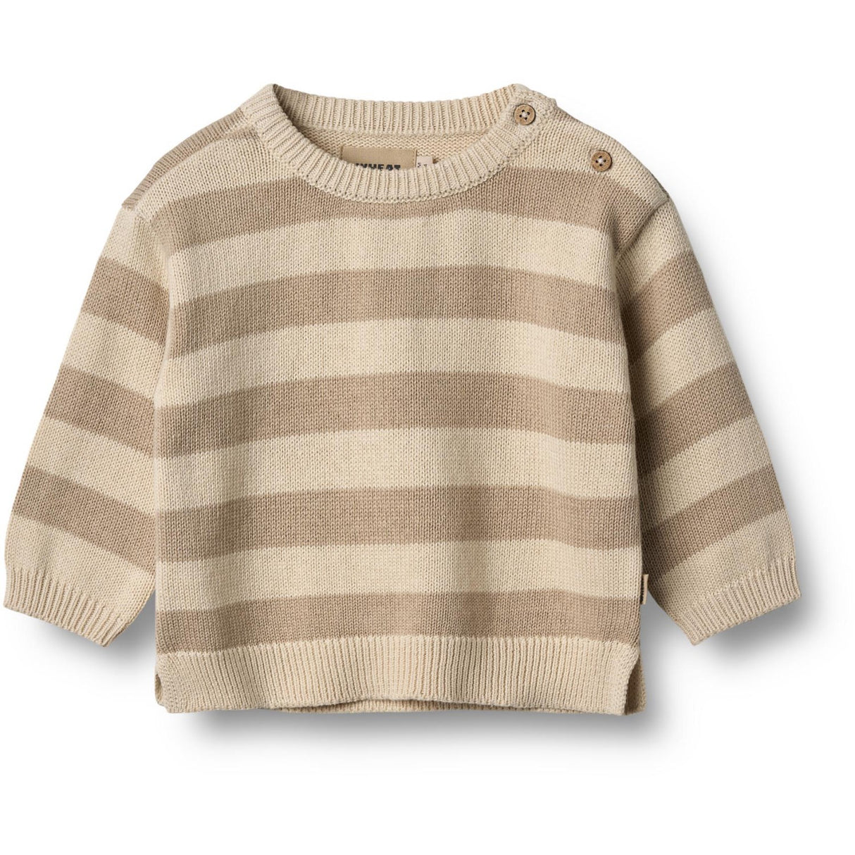 Wheat Beige Stripe Strik Pullover Morgan