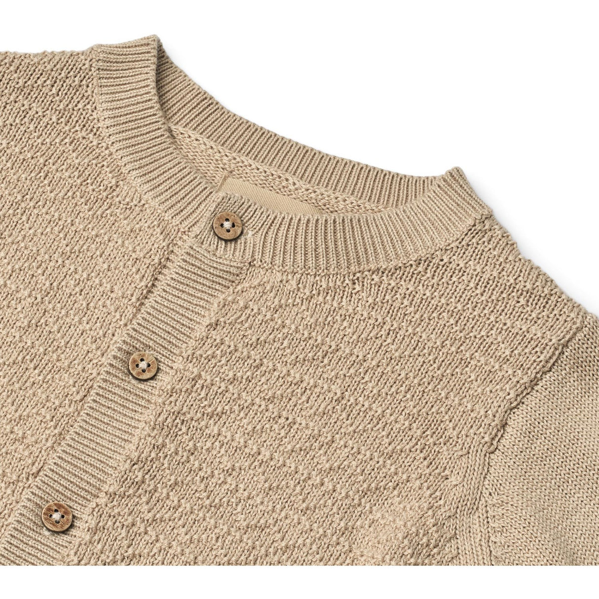 Wheat Soft Sand Strik Cardigan Bjørn