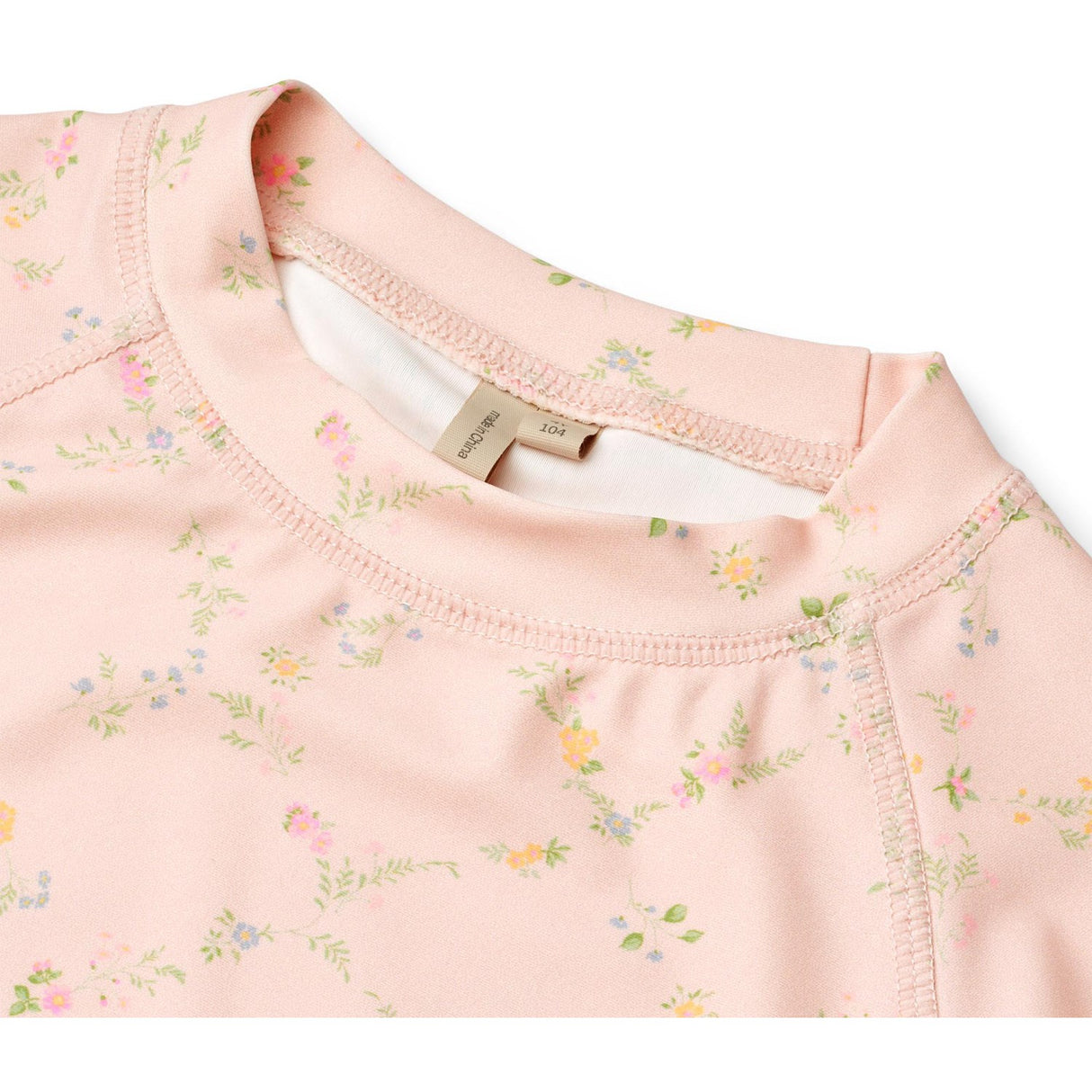 Wheat Powder Checked Flowers Bade T-shirt S/S Jackie