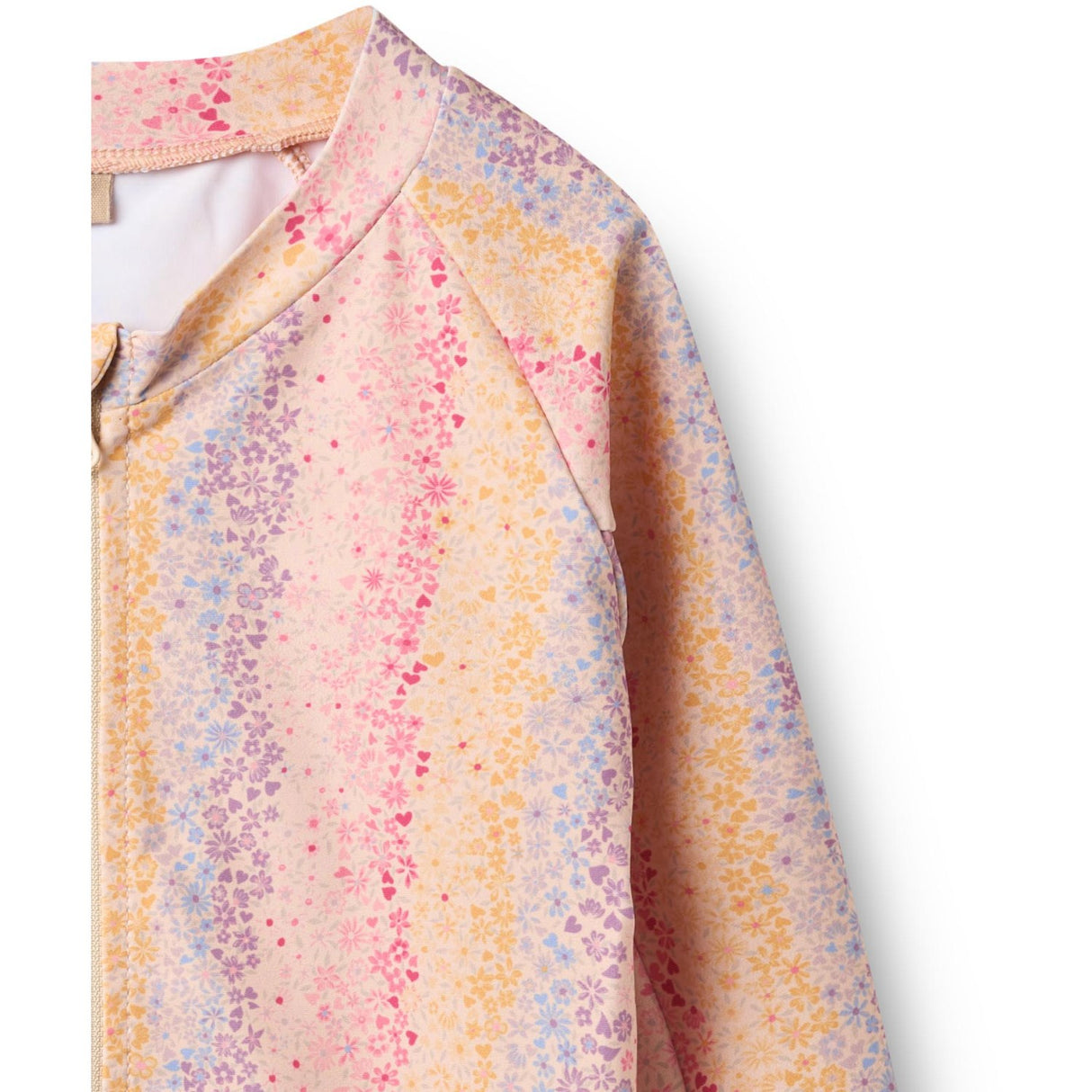 Wheat Multi Rainbow Badebluse L/S Zip Ada