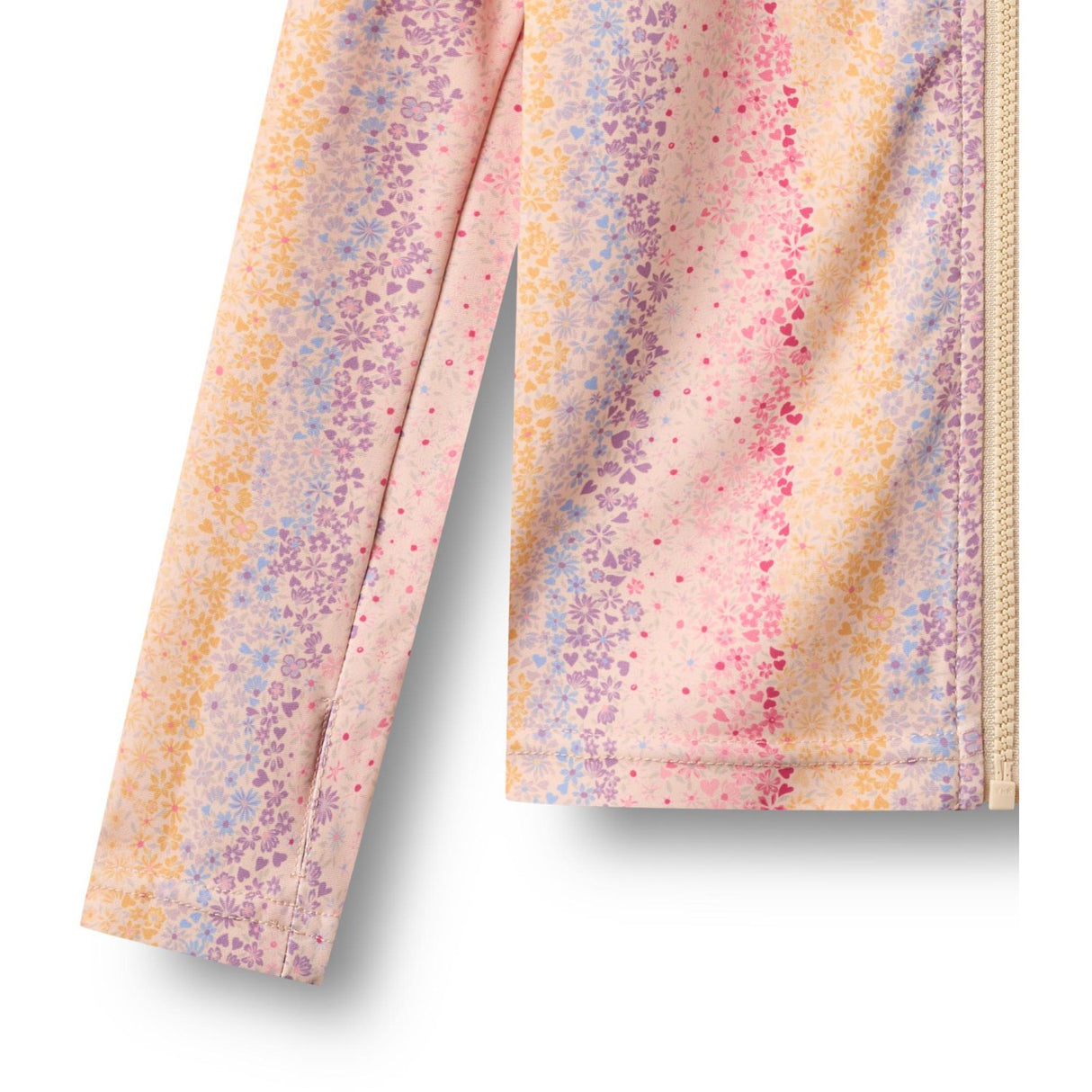 Wheat Multi Rainbow Badebluse L/S Zip Ada