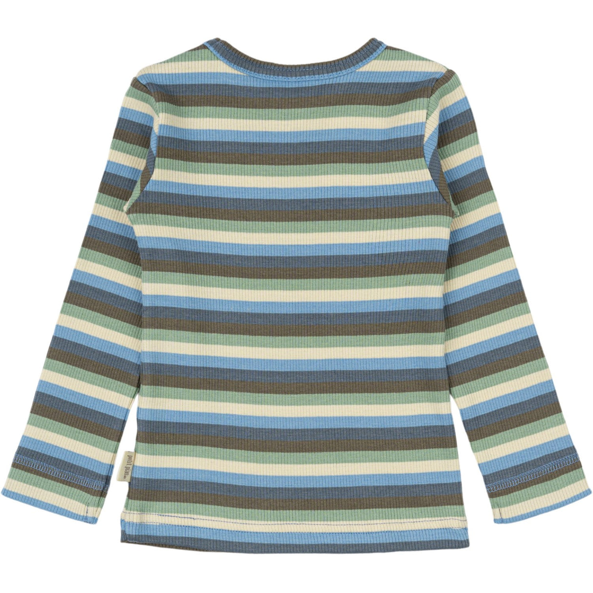 Petit Piao Allure Blue Multi Stripe Bluse Modal Multi Striped