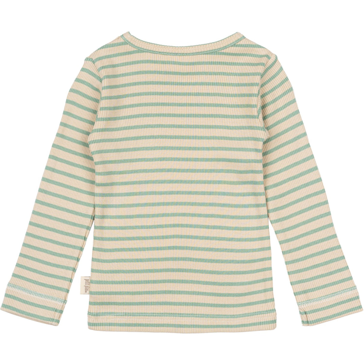 Petit Piao Granite Green/Dark Off White Bluse Modal Striped