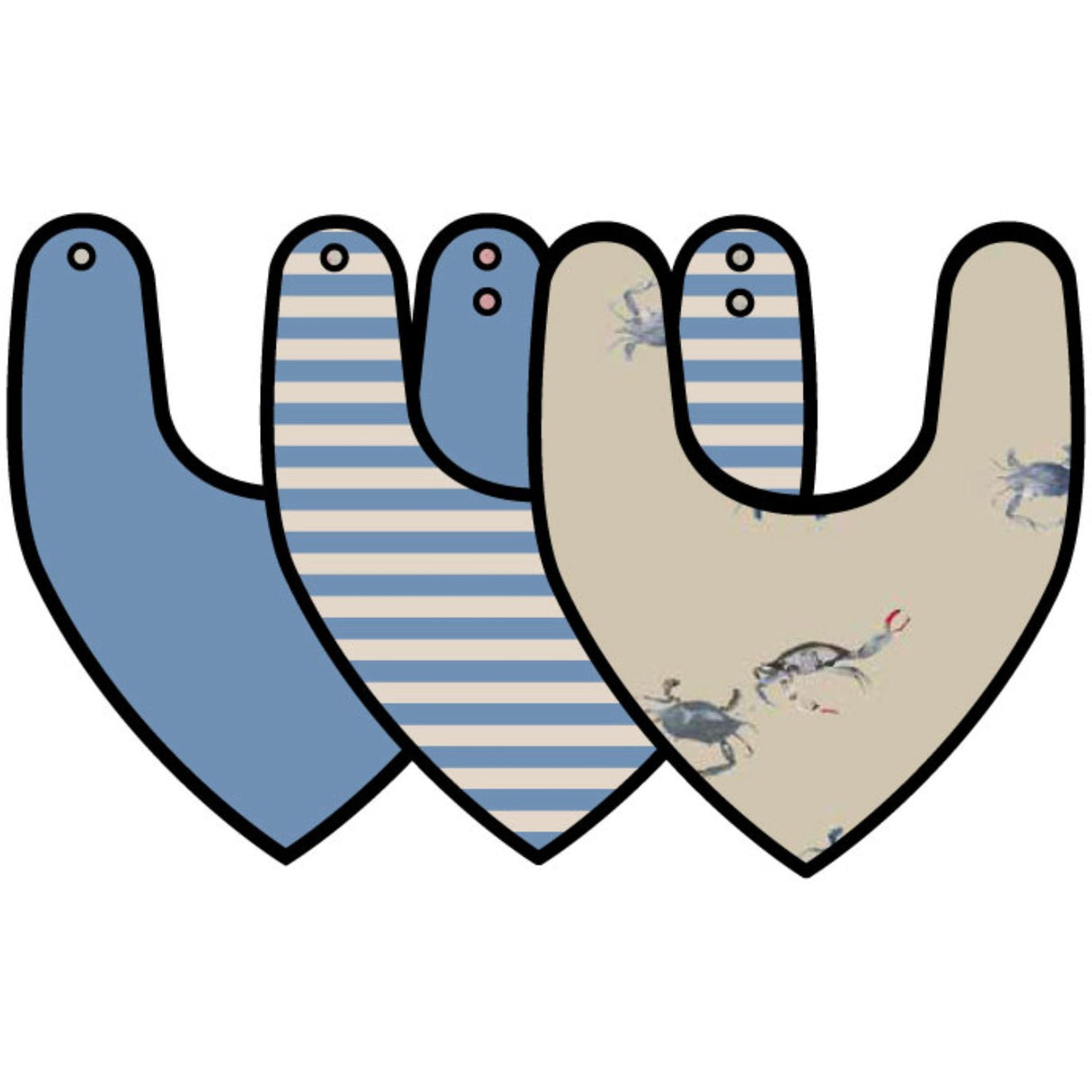 Petit Piao Sea Stof Savlesmæk 3 Pak