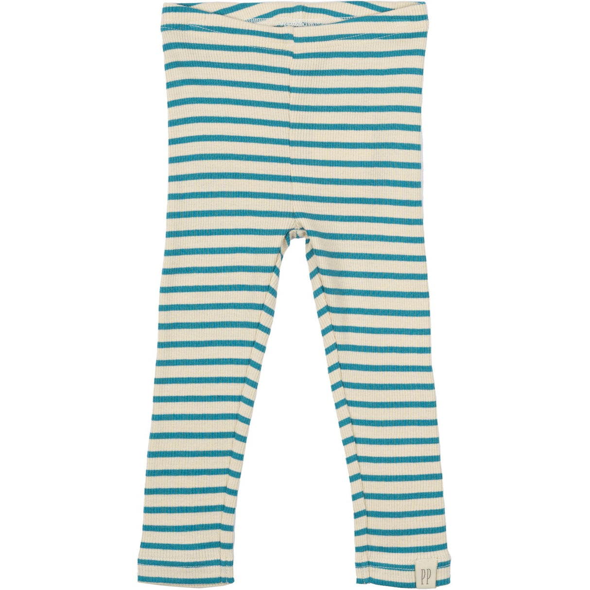 Petit Piao Turquise /Dark Off White Leggings Modal Striped