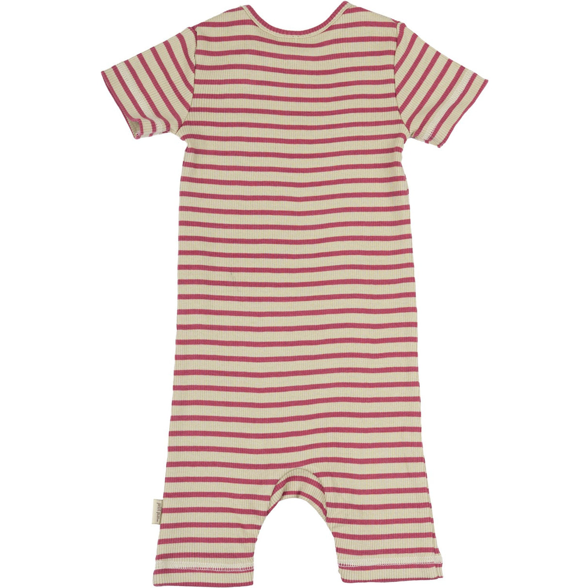 Petit Piao Light Berry/Dark Off White Sommerdragt S/S Modal Striped