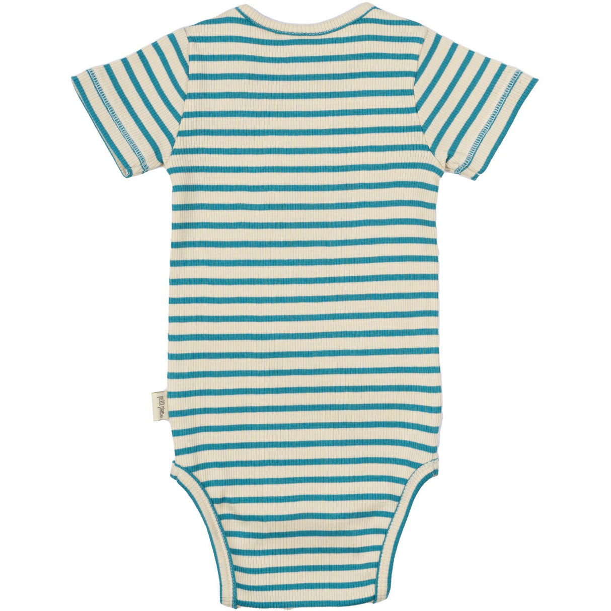 Petit Piao Turquise /Dark Off White Body S/S Modal Striped