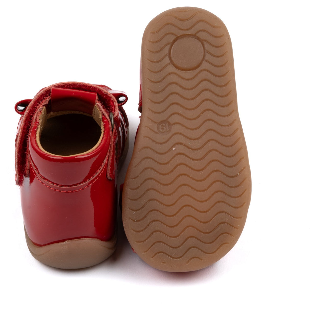 Pom Pom Red Patent Starters™ Sløjfe Velcro Sandal