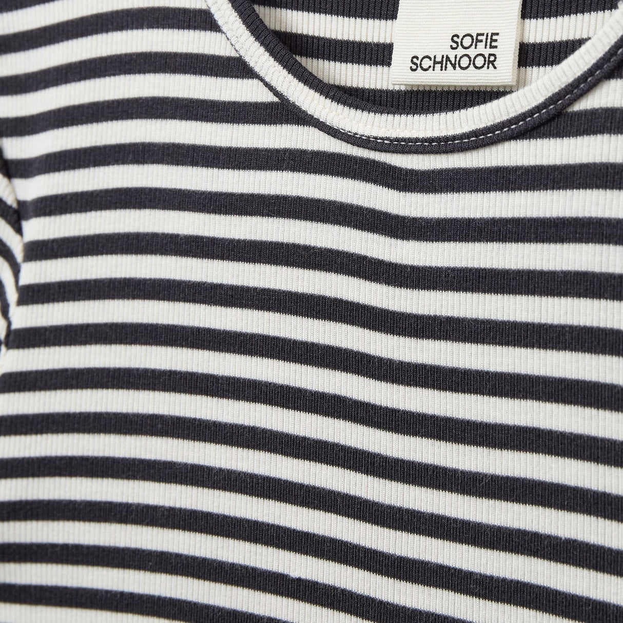 Sofie Schnoor Black Striped Nataliasy Rib T-shirt