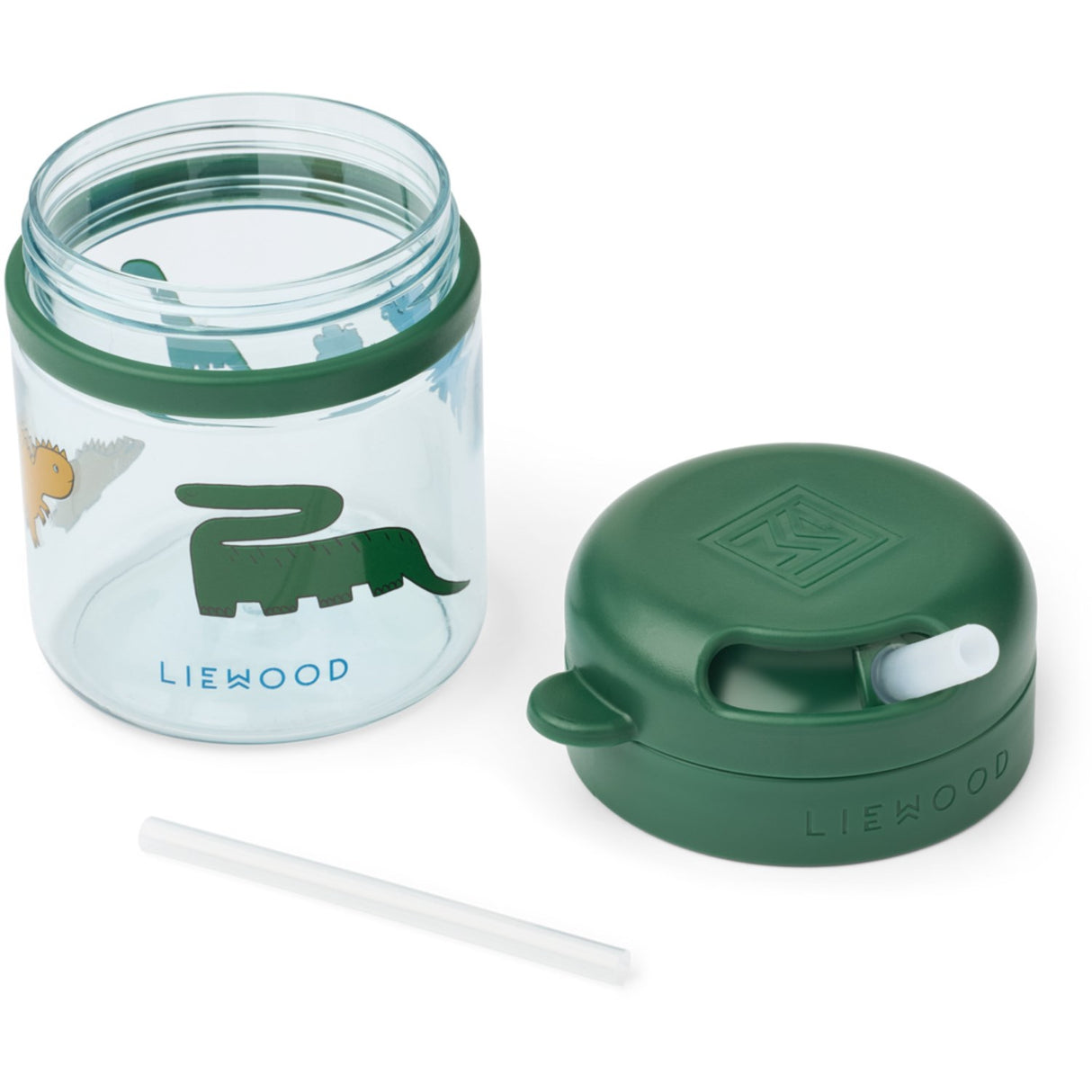 LIEWOOD Dinosaurs / Mist Pavia Tritan Straw Kop 280ml