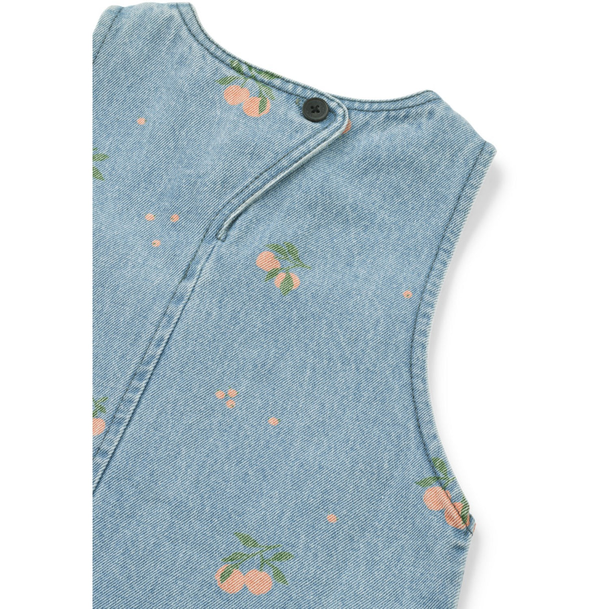 LIEWOOD Peach / Lys Blue Denim Angelica Printed Denim Kjole