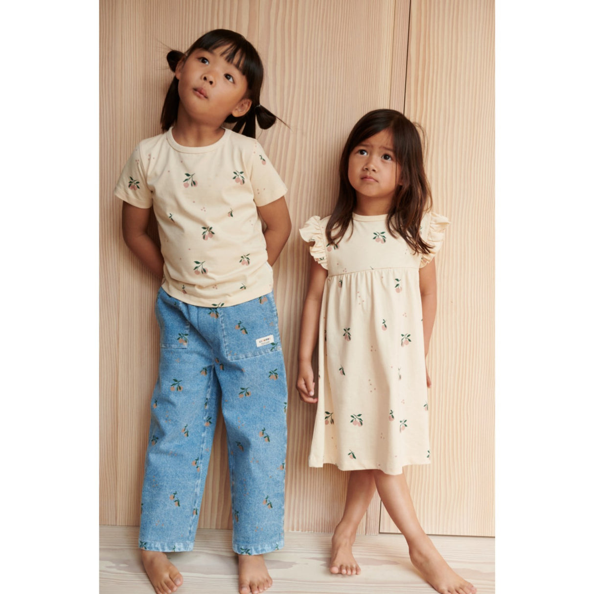 LIEWOOD Peach / Lys Blue Denim Cesar Printed Denim Bukser