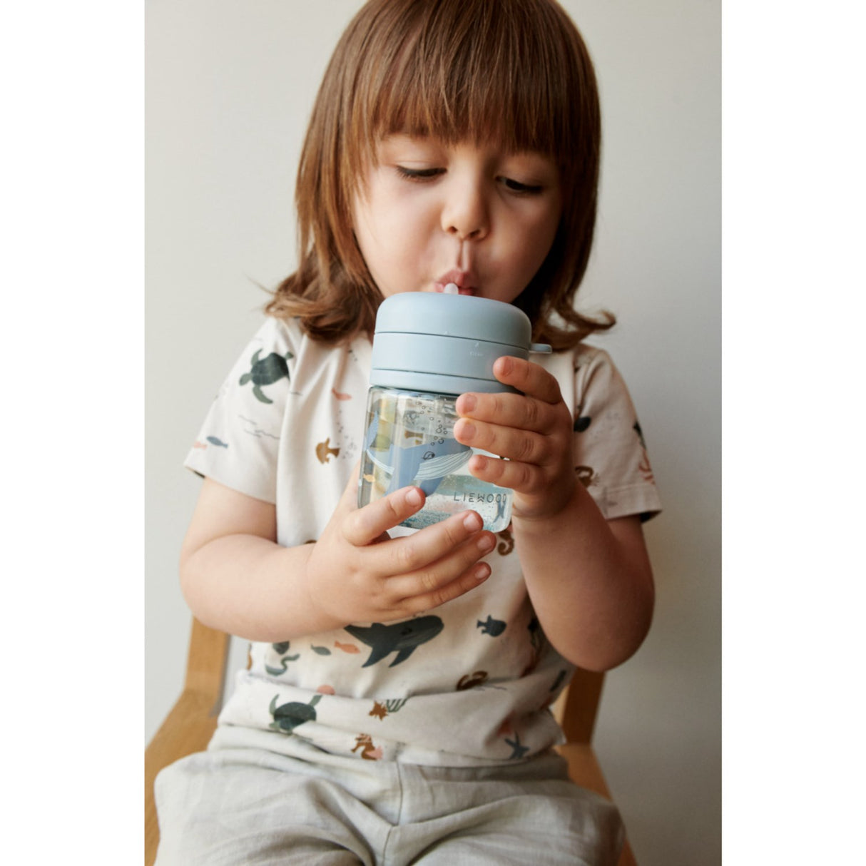 LIEWOOD Sea Creature / Sandy Pavia Tritan Straw Kop 280ml