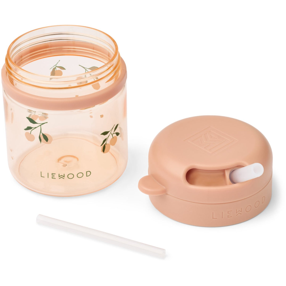 LIEWOOD Peach / Sea Shell Pavia Tritan Straw Kop 280ml