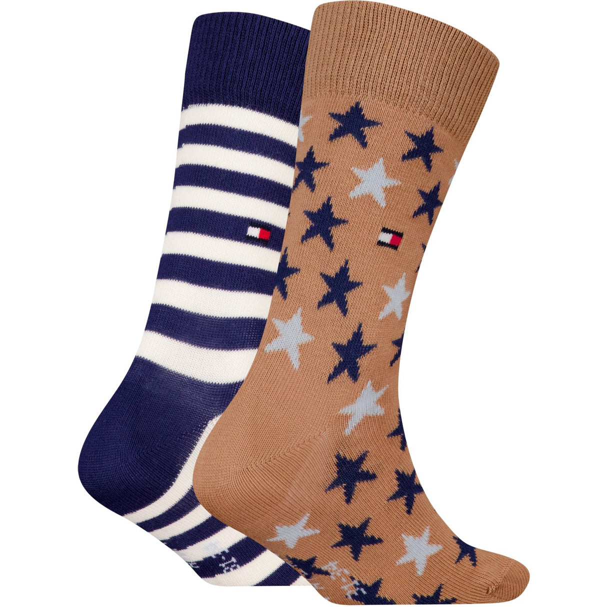 Tommy Hilfiger Classic Khaki/Blue Kids Strømper 2-Pak Stars og Stripes